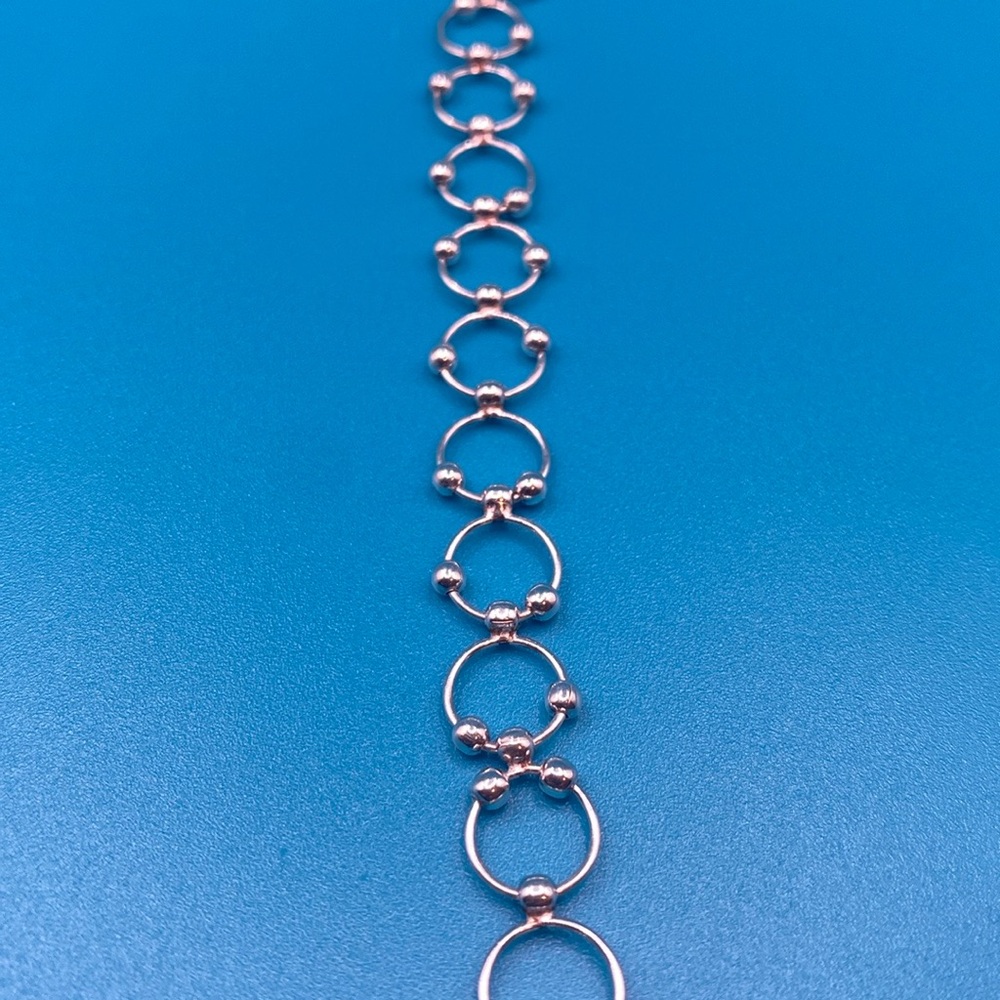 Articulating sterling silver beaded bracelet. - Picture 3 of 3